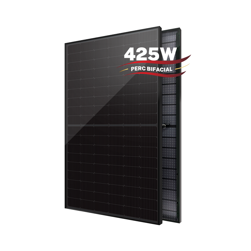 Higon New N-type 420W 425W Panel solar de media celda bifacial negro completo