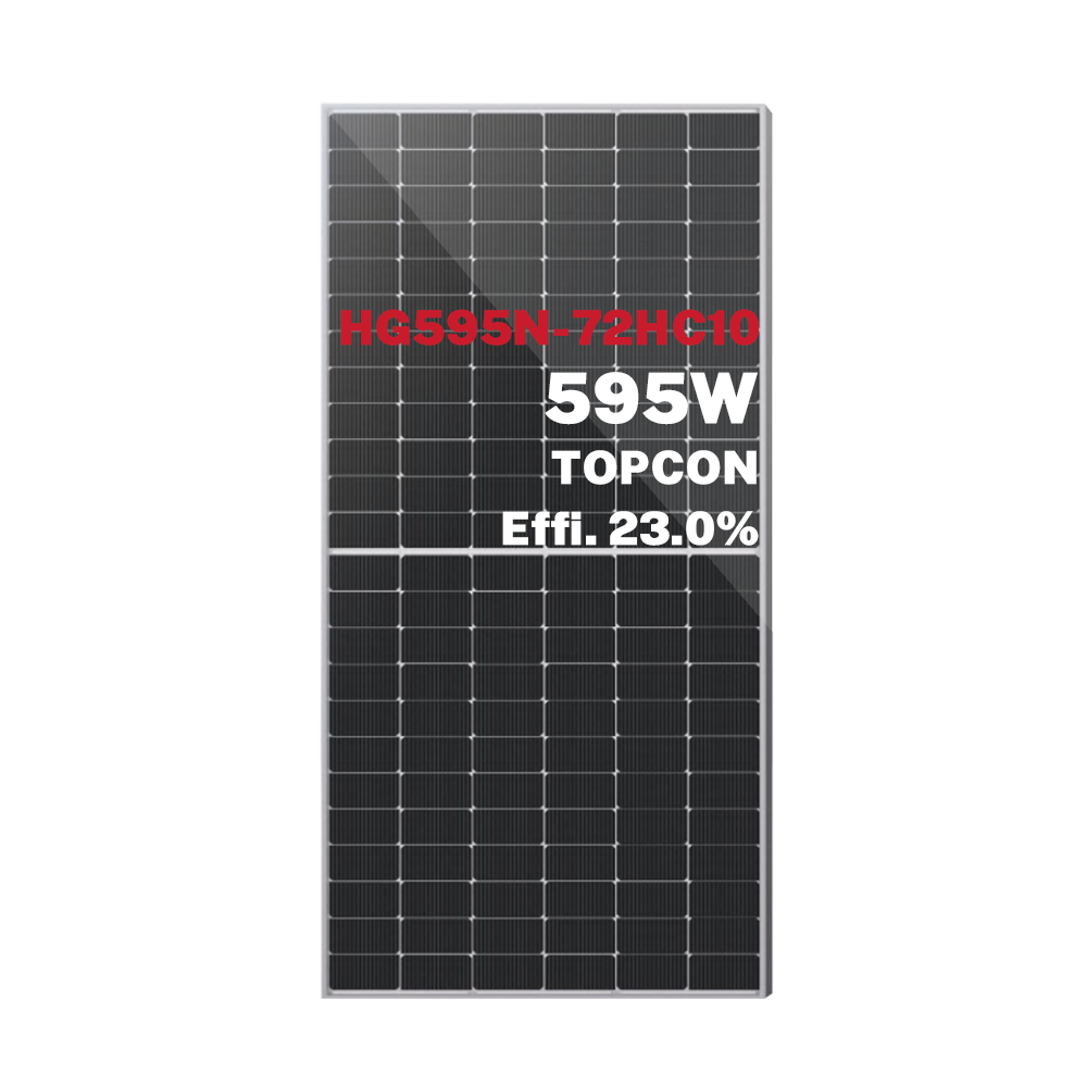 Panel solar monofacial tipo N de 570 W, 575 W, 580 W, 144 celdas, medio corte